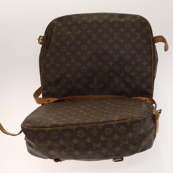 LOUIS VUITTON Monogram Saumur 43 Schoudertas M42252 LV Auth am8948