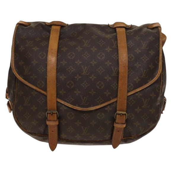 LOUIS VUITTON Monogram Saumur 43 Schoudertas M42252 LV Auth am8948