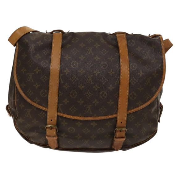 LOUIS VUITTON Monogram Saumur 43 Schoudertas M42252 LV Auth am8948