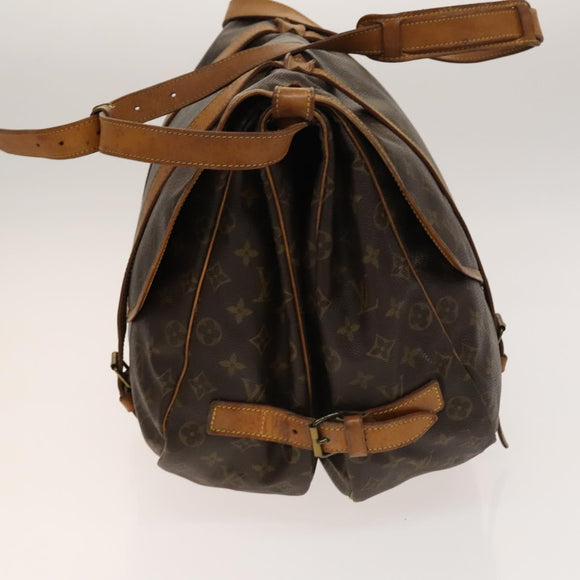 LOUIS VUITTON Monogram Saumur 43 Schoudertas M42252 LV Auth am8948