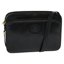 GUCCI Shoulder Bag Leather Black Gold 001 256 0609 Auth am8954-1