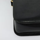GUCCI Shoulder Bag Leather Black Gold 001 256 0609 Auth am8954-9