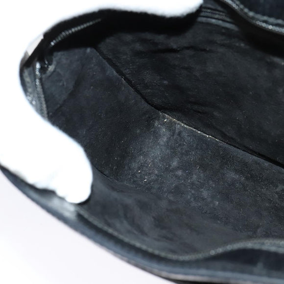 GUCCI Shoulder Bag Leather Black Gold 001 256 0609 Auth am8954