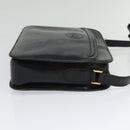 GUCCI Shoulder Bag Leather Black Gold 001 256 0609 Auth am8954-4