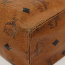 MCM Logogram Vicetos Clutch Bag PVC Leather Brown Gold Auth am8955-16