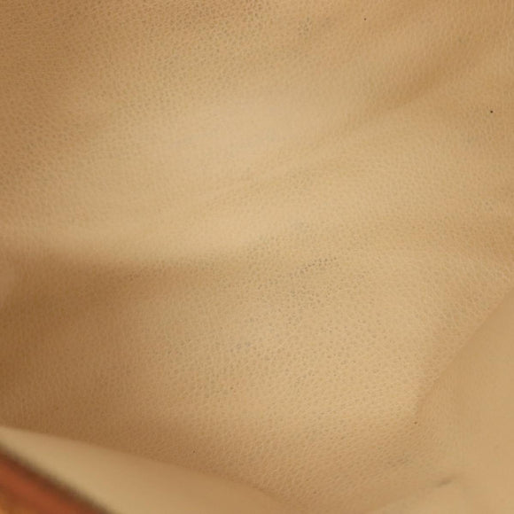 MCM Logogram Vicetos Clutch Bag PVC Leather Brown Gold Auth am8955