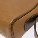 LOEWE Shoulder Bag Leather Brown Gold Auth am8960-9