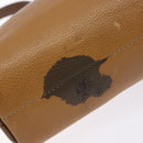 LOEWE Shoulder Bag Leather Brown Gold Auth am8960-10