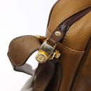 LOEWE Shoulder Bag Leather Brown Gold Auth am8960-11