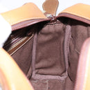 LOEWE Shoulder Bag Leather Brown Gold Auth am8960-18