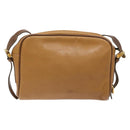 LOEWE Shoulder Bag Leather Brown Gold Auth am8960-2