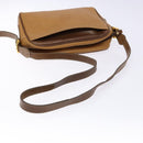 LOEWE Shoulder Bag Leather Brown Gold Auth am8960-7
