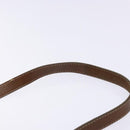 LOEWE Shoulder Bag Leather Brown Gold Auth am8960-8