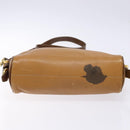 LOEWE Shoulder Bag Leather Brown Gold Auth am8960-5