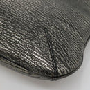 SAINT LAURENT Metropolis Shoulder Bag Leather Silver Auth am8965-10