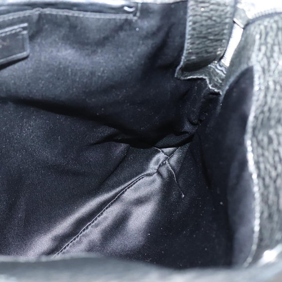 SAINT LAURENT Metropolis Shoulder Bag Leather Silver Auth am8965