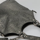 SAINT LAURENT Metropolis Shoulder Bag Leather Silver Auth am8965-6