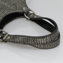 SAINT LAURENT Metropolis Shoulder Bag Leather Silver Auth am8965-7