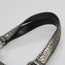 SAINT LAURENT Metropolis Shoulder Bag Leather Silver Auth am8965-8