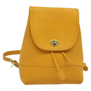 Coach Backpack Leather Yellow Auth am8967-1