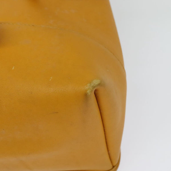 Coach Backpack Leather Yellow Auth am8967