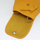 Coach Backpack Leather Yellow Auth am8967-14