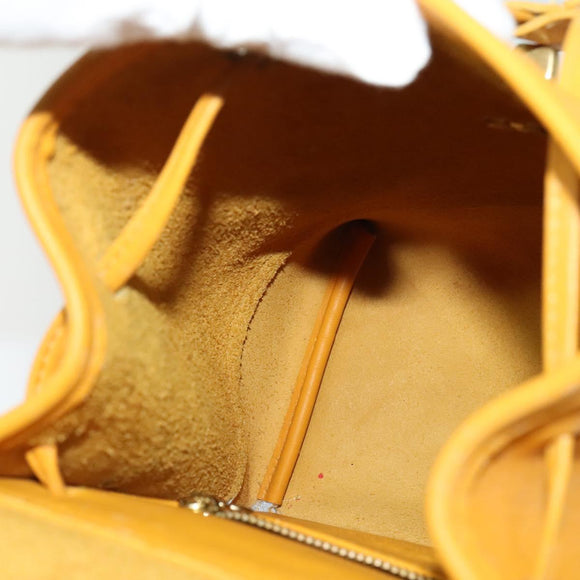 Coach Backpack Leather Yellow Auth am8967