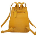Coach Backpack Leather Yellow Auth am8967-3