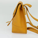 Coach Backpack Leather Yellow Auth am8967-4