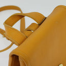 Coach Backpack Leather Yellow Auth am8967-6