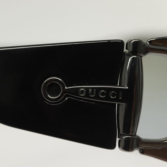 GUCCI Sunglasses Plastic Black Auth am8968