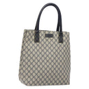 GUCCI GG Supreme Tote Bag PVC Navy Silver 131220 Auth am8978-1