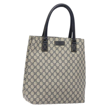 GUCCI GG Supreme Tote Bag PVC Navy Silver 131220 Auth am8978