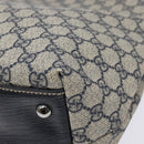 GUCCI GG Supreme Tote Bag PVC Navy Silver 131220 Auth am8978-10