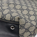 GUCCI GG Supreme Tote Bag PVC Navy Silver 131220 Auth am8978-12