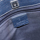 GUCCI GG Supreme Tote Bag PVC Navy Silver 131220 Auth am8978-16