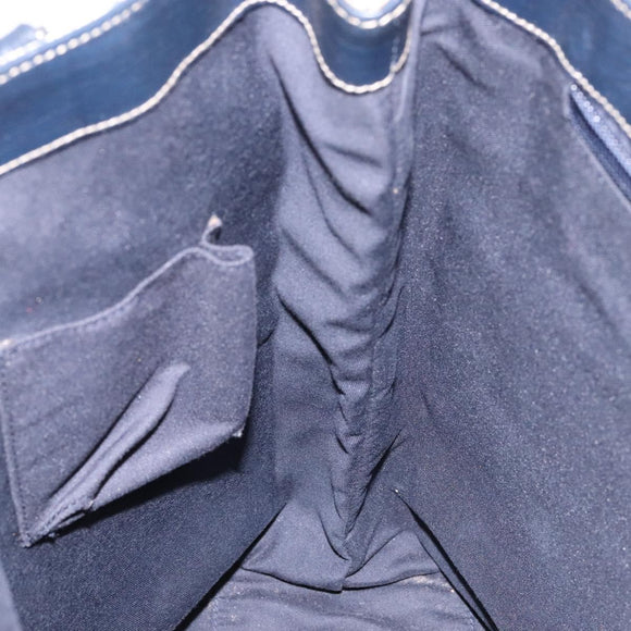 GUCCI GG Supreme Tote Bag PVC Navy Silver 131220 Auth am8978