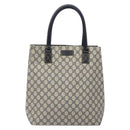 GUCCI GG Supreme Tote Bag PVC Navy Silver 131220 Auth am8978-2