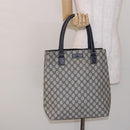 GUCCI GG Supreme Tote Bag PVC Navy Silver 131220 Auth am8978-22