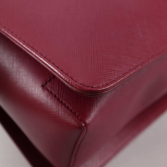 Salvatore Ferragamo Vala Hand Bag Leather 2way Purple Gold Auth am8981V