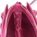 Salvatore Ferragamo Vala Hand Bag Leather 2way Purple Gold Auth am8981V-22