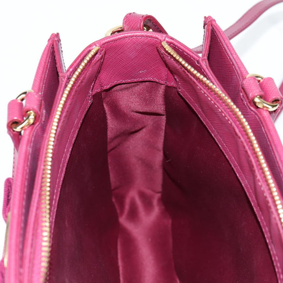 Salvatore Ferragamo Vala Hand Bag Leather 2way Purple Gold Auth am8981V