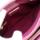 Salvatore Ferragamo Vala Hand Bag Leather 2way Purple Gold Auth am8981V-24