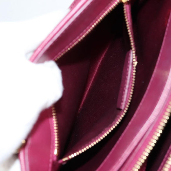 Salvatore Ferragamo Vala Hand Bag Leather 2way Purple Gold Auth am8981V