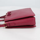 Salvatore Ferragamo Vala Hand Bag Leather 2way Purple Gold Auth am8981V-3