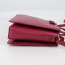 Salvatore Ferragamo Vala Hand Bag Leather 2way Purple Gold Auth am8981V-4