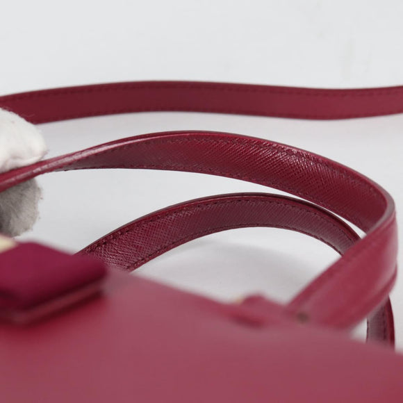 Salvatore Ferragamo Vala Hand Bag Leather 2way Purple Gold Auth am8981V