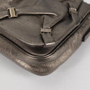 Salvatore Ferragamo Vala Shoulder Bag Leather Silver Auth am8982V-16