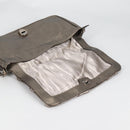 Salvatore Ferragamo Vala Shoulder Bag Leather Silver Auth am8982V-9
