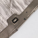 Salvatore Ferragamo Vala Shoulder Bag Leather Silver Auth am8982V-10
